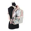 Eastsport Unisex Childrens Clear Backpack with Pencil Case 2-Piece Set Pink Flower Print EasyOptionXY LLC