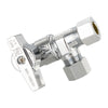 10 Pcs 1/2" PEX Crimp x 3/8" ODx 3/8" OD Compr. Split Angle Stop Valve, Quarter Turn (Lead Free) Plumbingsell