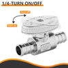10 Pcs 1/2" PEX Crimp x 1/2" PEX Crimp Straight Stop Valve, 1/4 Turn (Lead Free) Plumbingsell