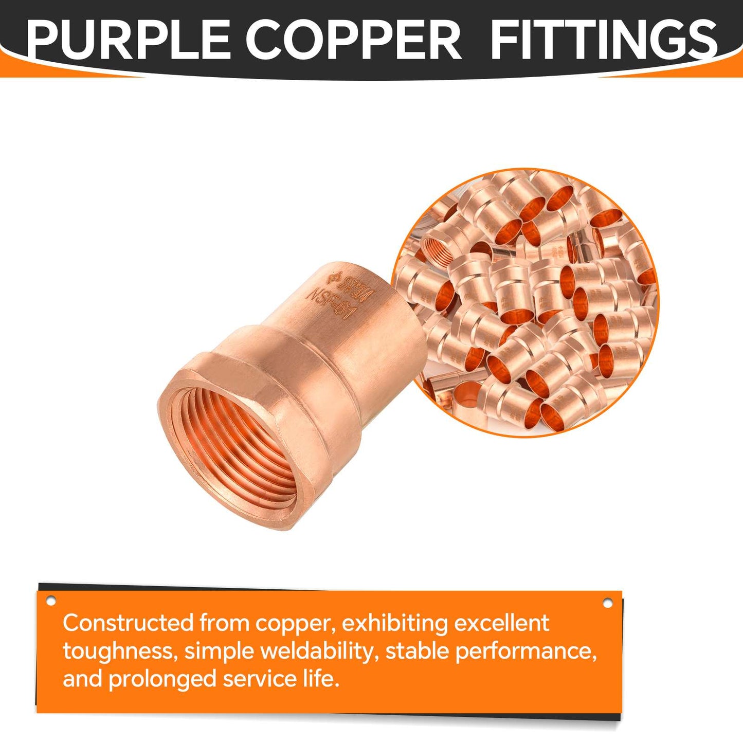 30 Pcs 3/4" C x FNPT Copper Female Adapter at Wholesale Price
