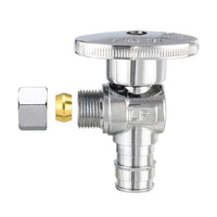 10 Pcs 1/2" PEX Expansion x 3/8" OD Compr. Angle Stop Valve, 1/4 Turn (Lead Free) Plumbingsell