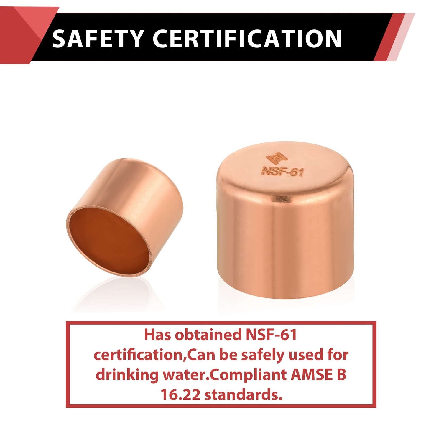 1-1/4" Solder Copper Pipe End Cap (Plug)