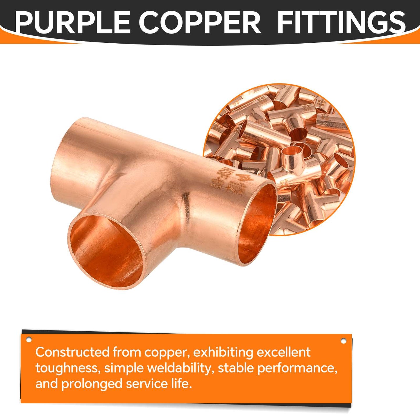 Pro 30 Pack 1/2" x 1/2" x 1/2" Copper Tee