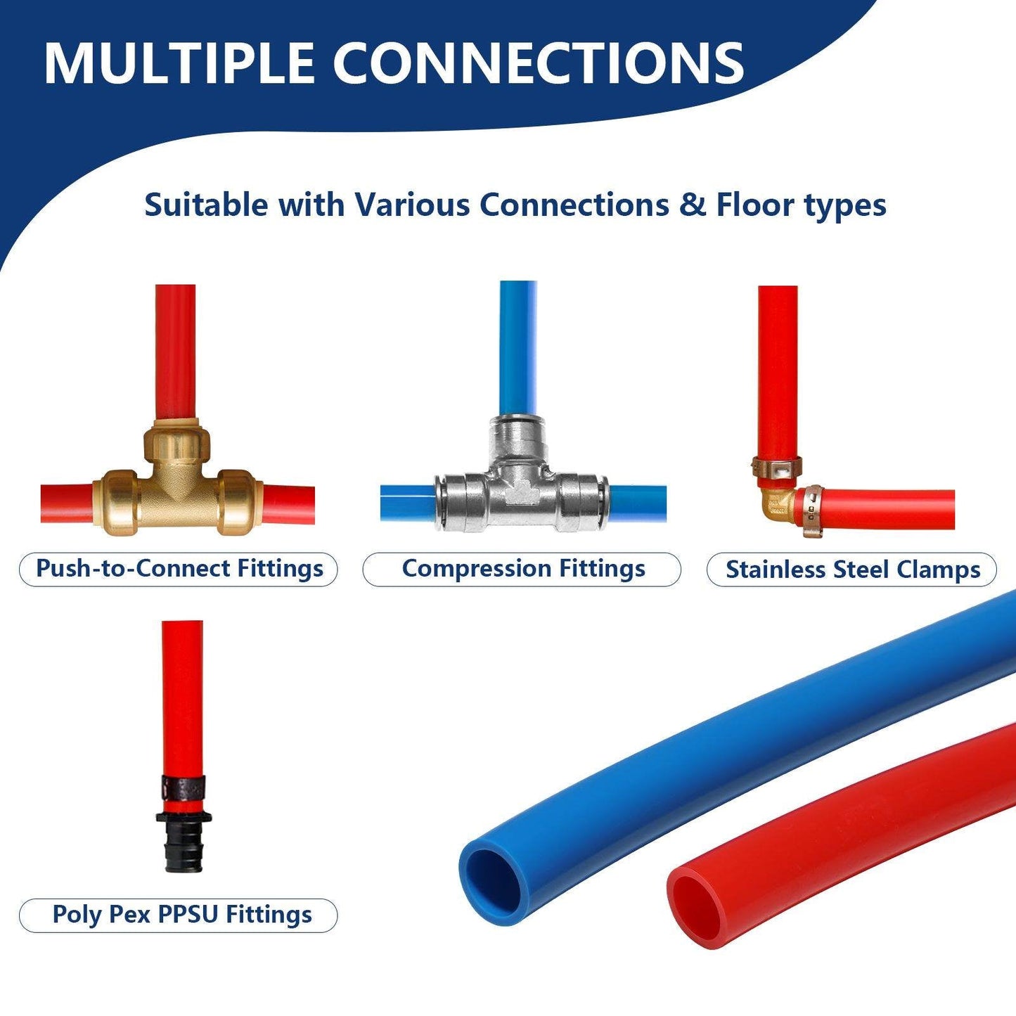 1/2" 200ft PEX-B Pipe (Blue & Cutter)