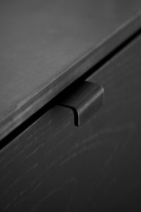 Edge Brushed Matt Black "Artisan" Drawer Pulls Euro • Knobs