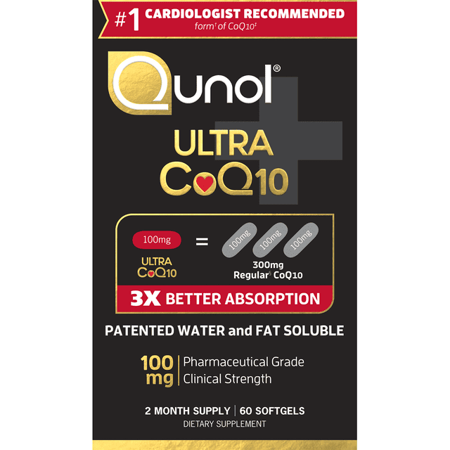 Qunol Ultra CoQ10 Softgels (60 Count) with 3x Better Absorption, Antioxidant for Heart Health, 100mg Natural Supplement Form of Coenzyme Q10 EasyOptionXY LLC