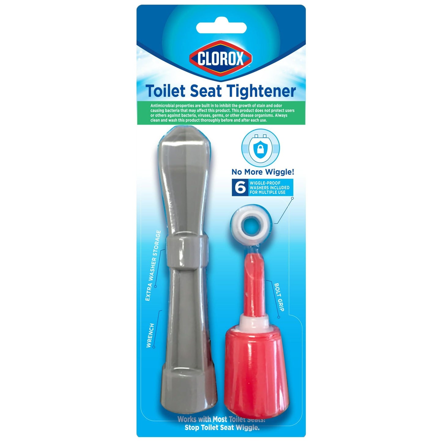 Clorox Antimicrobial Toilet Seat Tightening Kit, Plastic Tightening Kit EasyOptionXY LLC