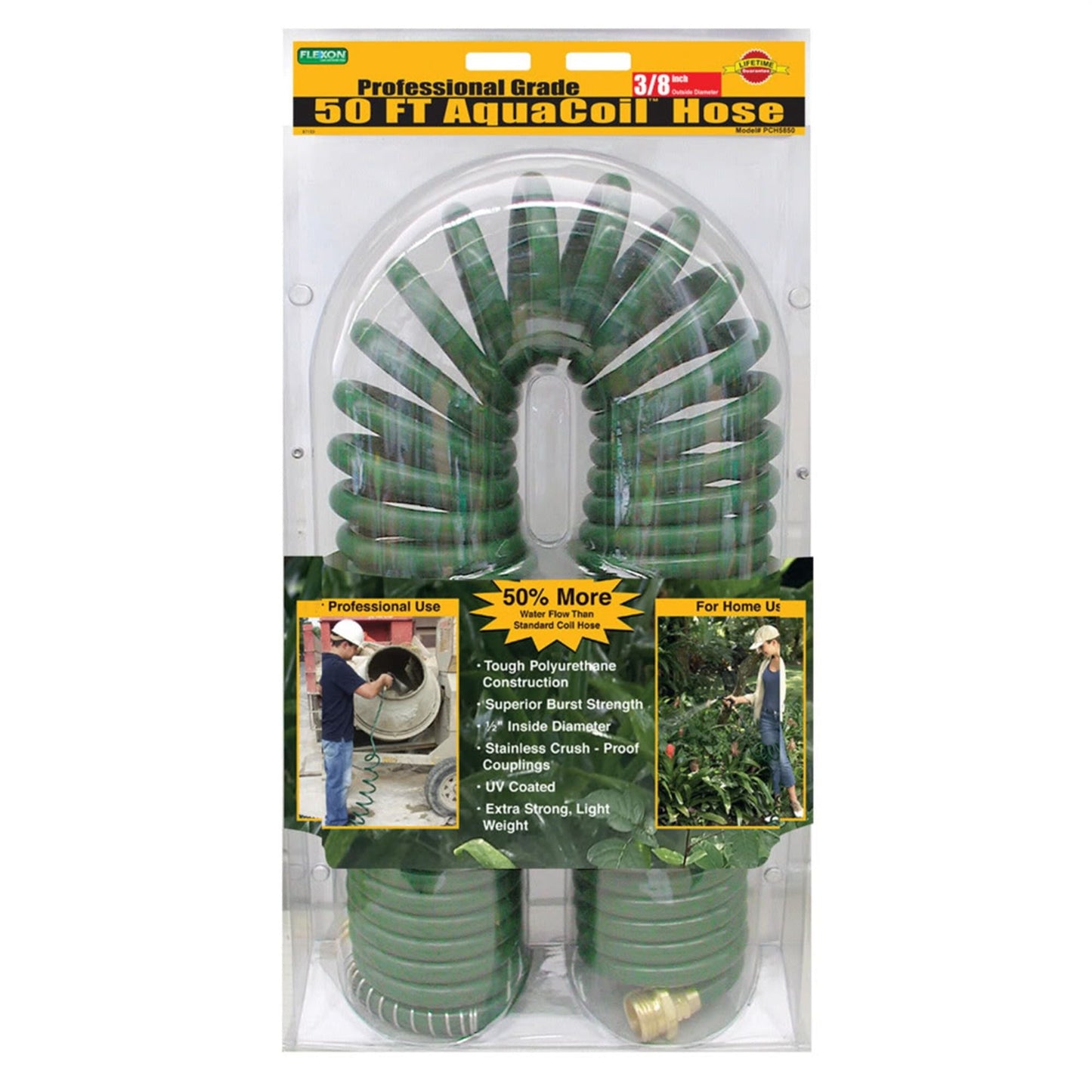 Flexon Aqua Coil Hose 5/in diameter x 50 Feet EasyOptionXY LLC