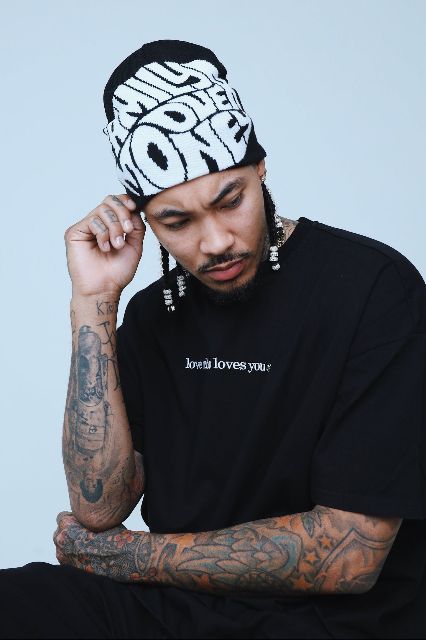 Fly Supply Co Fly Supply Co FS Family Over Money Y2K Knit Beanie (Black)