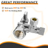 10 Pcs 1/2" FIP x 3/8" OD Compr. x 3/8" OD Compr. Split Angle Stop Valve, 1/4 Turn (Lead Free) Plumbingsell