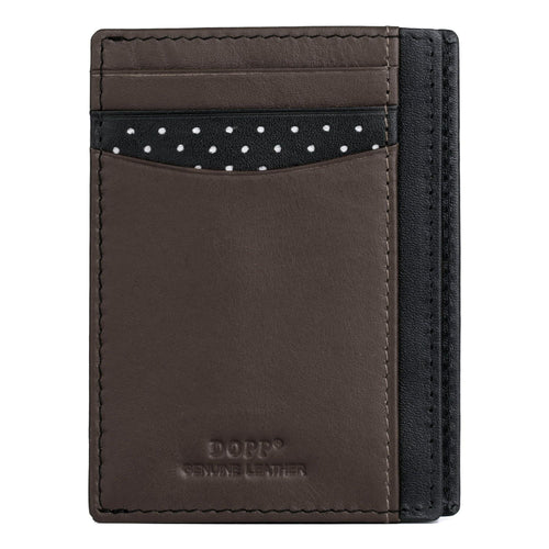 Dopp Men's Alpha RFID Front Pocket Get-Away Leather, Black EasyOptionXY LLC