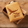 Eagle Tri-Fold in Saddle Tan - Isaiah 40:31 Leather Wallet EasyOptionXY LLC