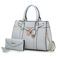 MKF Collection Christine Vegan Leather Women's Satchel Bag with wallet by Mia K ¨C 2 pieces (Color Cognac) EasyOptionXY LLC