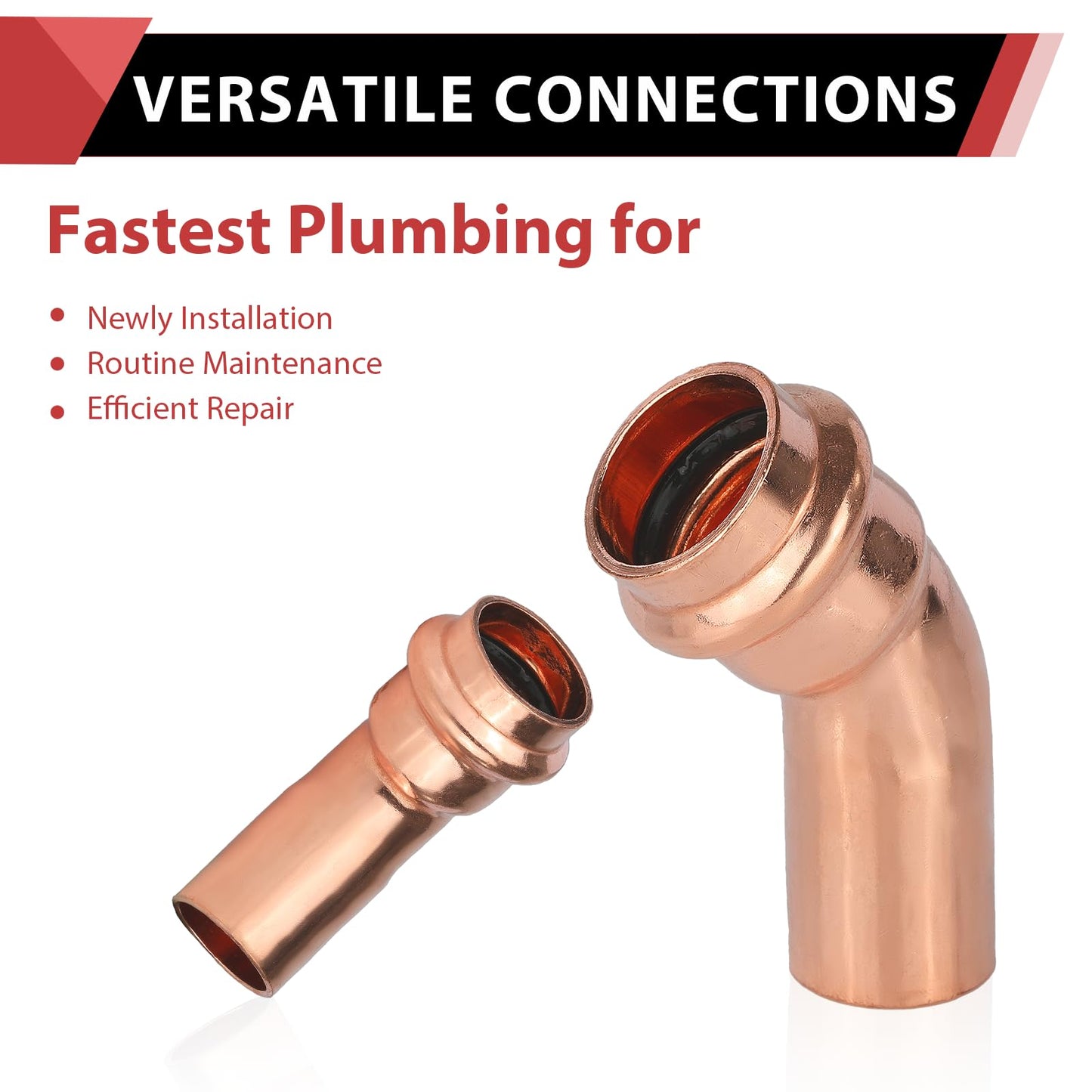 30 Pcs 1" 45° Press Copper Street Elbow (Lead Free)
