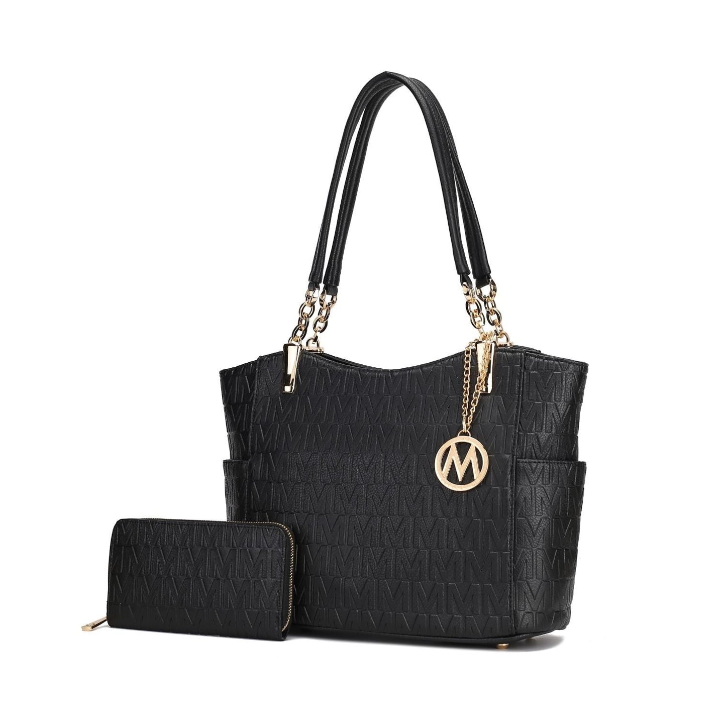 MKF Collection by Mia K. Allison Women's Tote Handbag and Wallet Set, 2-Piece, (Color Taupe) EasyOptionXY LLC