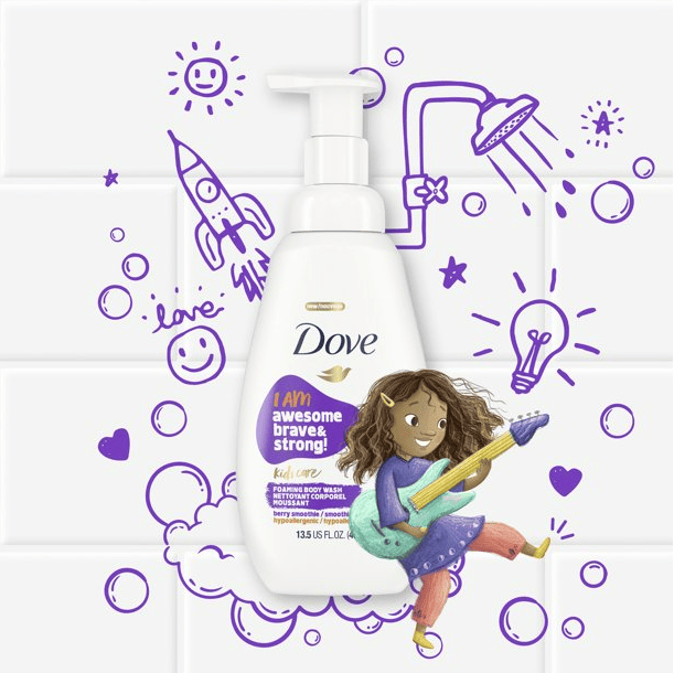 Dove Kids Care Foaming Body Wash Berry Smoothie Hypoallergenic Skin Care For Kids 13.5 oz EasyOptionXY LLC
