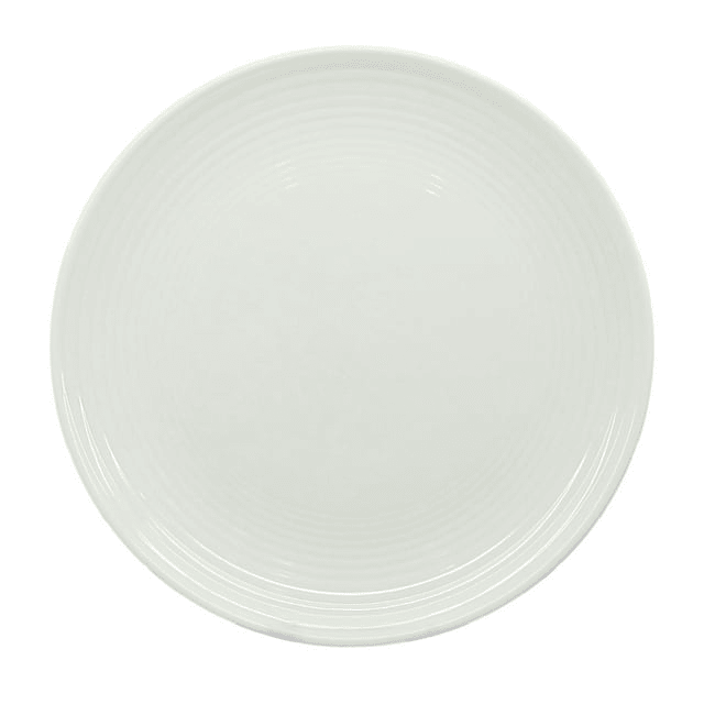 Better Homes & Gardens Porcelain Round Ribbed Salad Plates, White, Set of 12 EasyOptionXY LLC