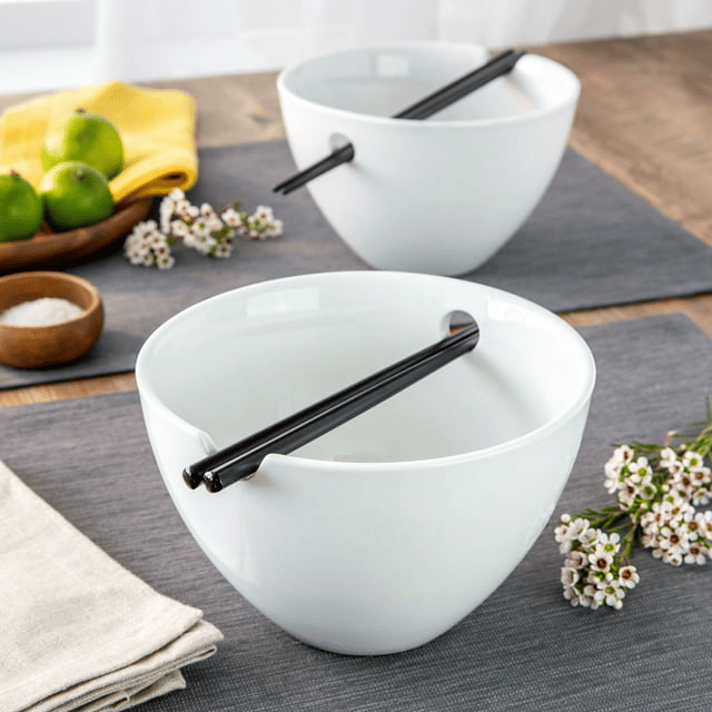 Better Homes & Gardens White Porcelain Noodle Bowl EasyOptionXY LLC