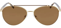 Nautica Polarized Men's Matte Gold-Tone/Brown Aviator Sunglasses - N5138S-720 EasyOptionXY LLC