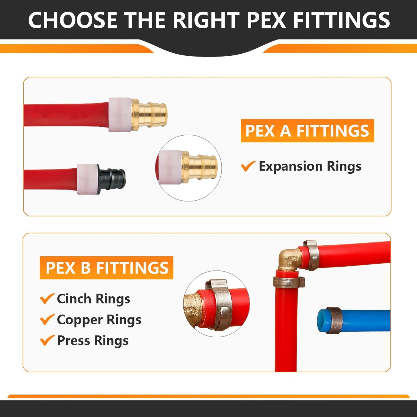 PEX A Expansion 1/2" PEX x 3/4" PEX Expansion Reducing Coupling (Lead Free)
