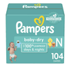Pampers Baby-Dry Diapers Size Newborn, 104 Count EasyOptionXY LLC