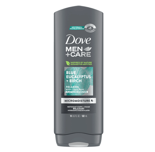 Dove Men+Care Body Wash and Face Wash Blue Eucalyptus + Birch 18 oz EasyOptionXY LLC