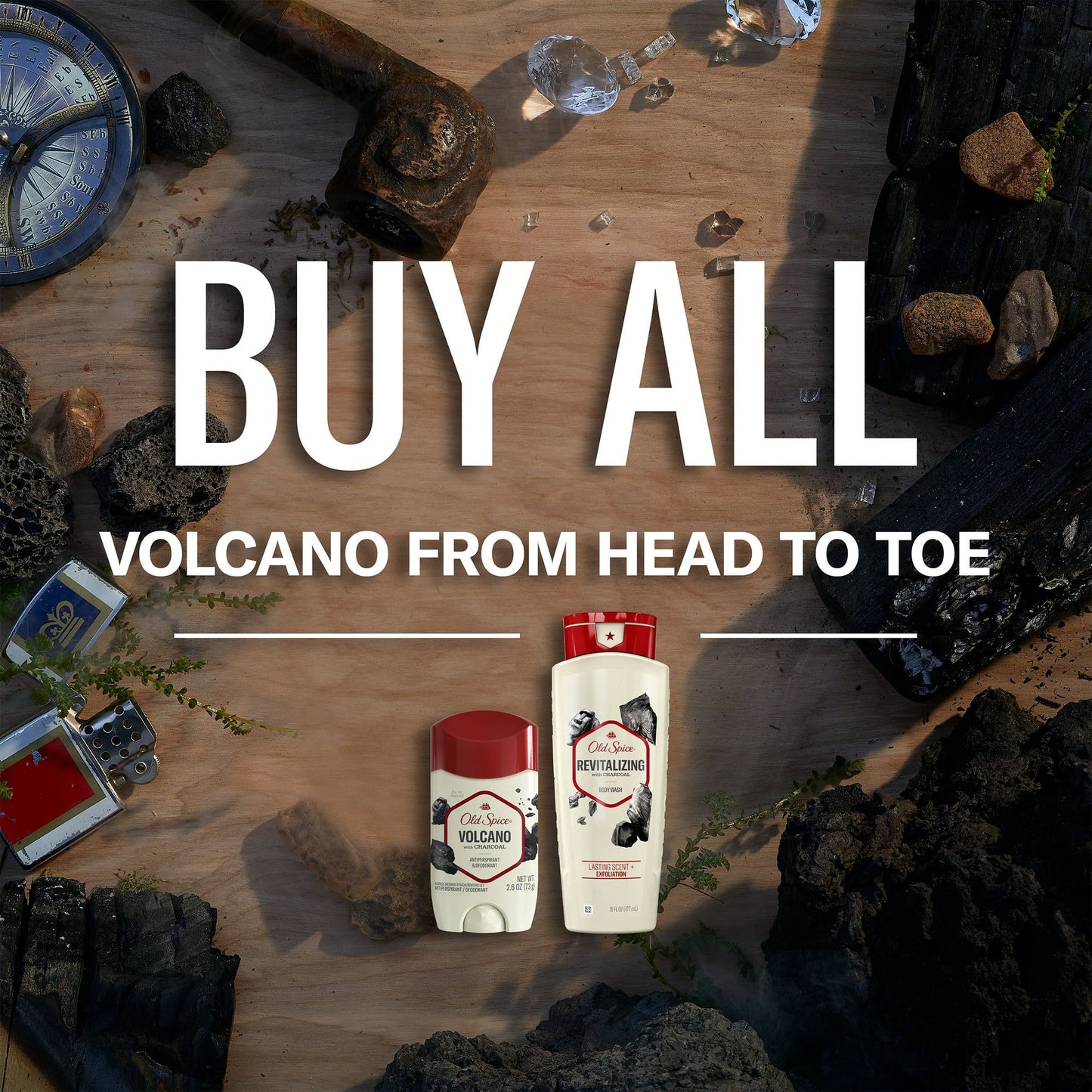 Old Spice Men's Body Wash Revitalizing with Charcoal, All Skin Types, 30 fl oz EasyOptionXY LLC