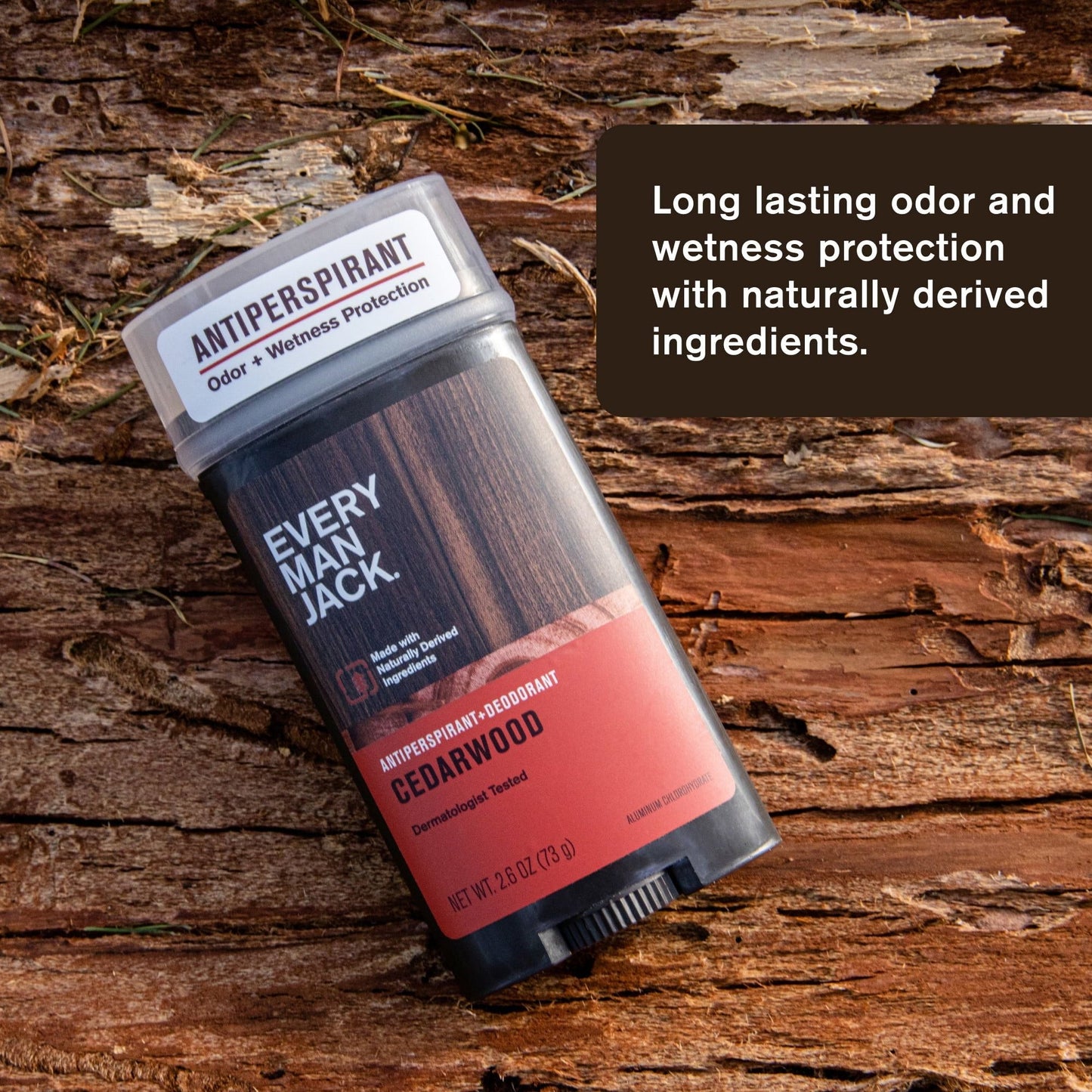 Every Man Jack Cedarwood Mens Antiperspirant Deodorant - Long Lasting Odor & Sweat Protection - 2.6oz EasyOptionXY LLC