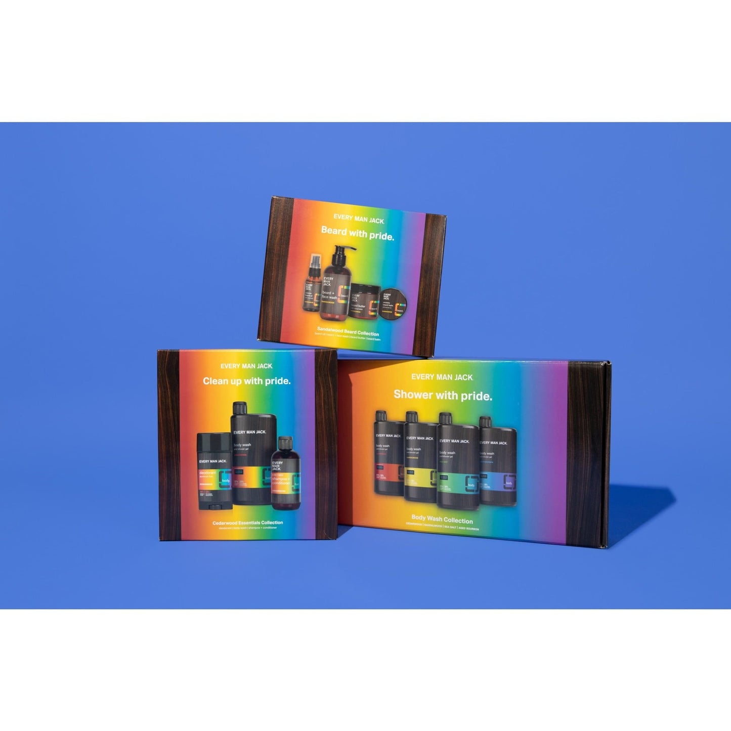 Every Man Jack Pride Beard Box - Includes Four Beard Essentials with Clean Ingredients & a Sandalwood Scent EasyOptionXY LLC