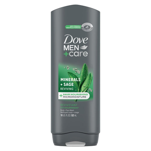 Dove Men+Care Reviving Long Lasting Face and Body Wash, Minerals and Sage, 18 fl oz EasyOptionXY LLC
