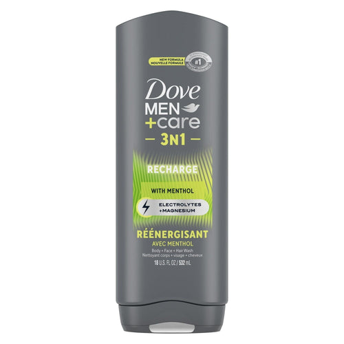 Dove Men+Care Recharge Hydrating 3-in-1 Menthol Body Wash, 18 fl oz EasyOptionXY LLC