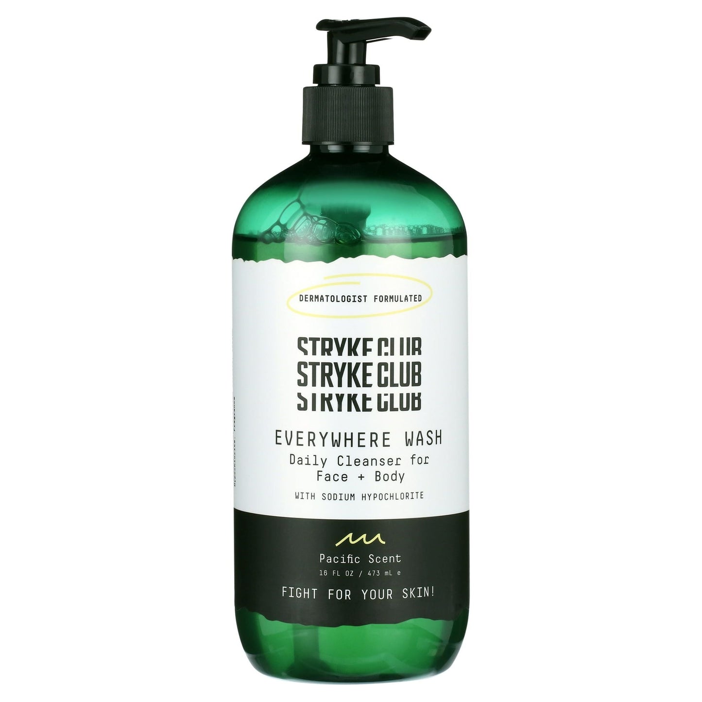 Stryke Club Face + Body + Hair (3-in-1), Everywhere Wash, All Skin Types, Acne Care, 16 fl. oz. Bottle EasyOptionXY LLC