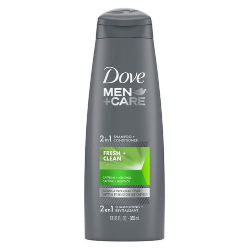 Dove Men+Care Fresh Clean 2-in-1 Shampoo and Conditioner with Caffeine and Menthol, 12 fl oz EasyOptionXY LLC