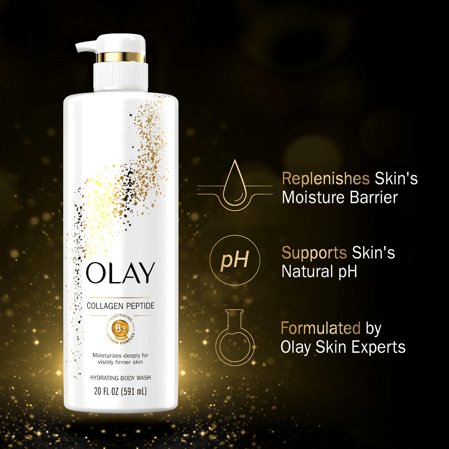 Olay Cleansing & Firming Women's Body Wash with Vitamin B3 and Collagen, All Skin Types, 20 fl oz EasyOptionXY LLC