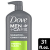 Dove Men+Care Daily Shampoo and Conditioner, Fresh and Clean, 31 fl oz EasyOptionXY LLC