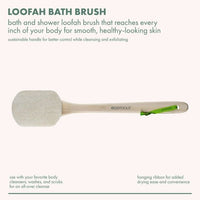 EcoTools Loofah Bath Brush, Shower Brush with Ergonomic Handle, White, 1 Count EasyOptionXY LLC