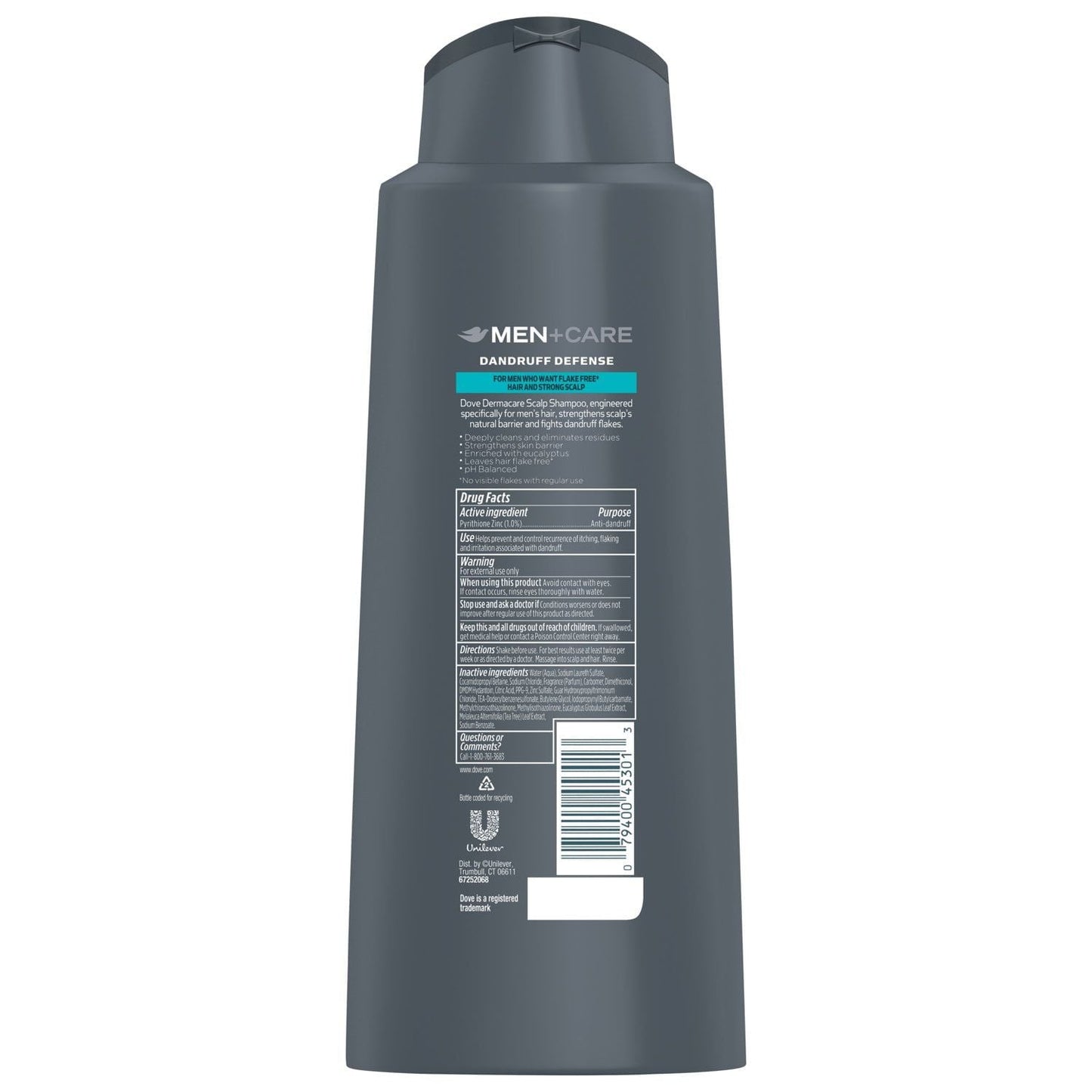 Dove Men+Care Dermacare Scalp Dandruff Defense Shampoo and Conditioner, 20.4 fl oz EasyOptionXY LLC