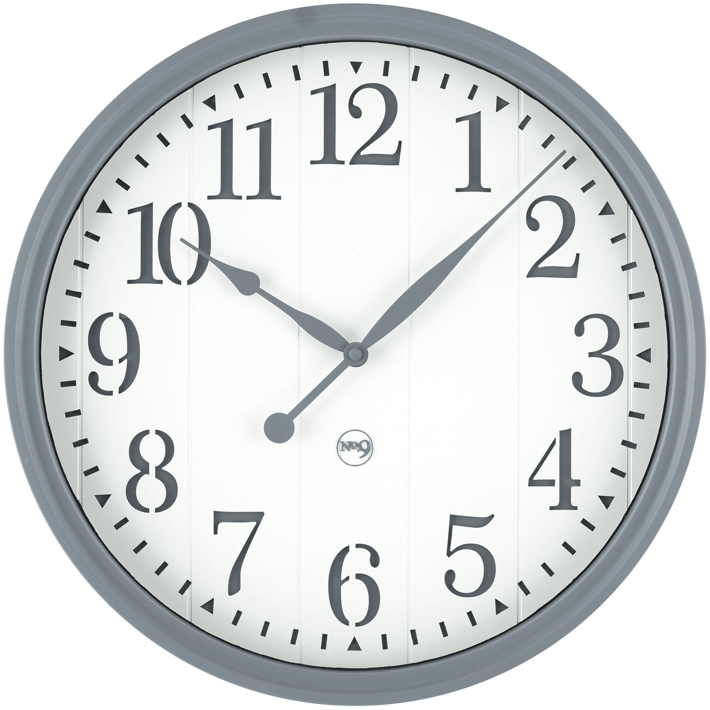 Mainstays Indoor 15" Gray and White Arabic Farmhouse Analog Wall Clock EasyOptionXY LLC