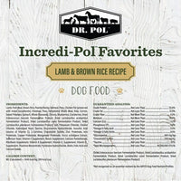 Dr. Pol Incredi-Pol Favorites Lamb and Brown Rice Recipe Dog Food - 6lb EasyOptionXY LLC