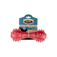 Dr. Pol TPR Spiked Squeak Bone- Red Dog Toy EasyOptionXY LLC