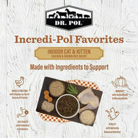 Dr. Pol Incredi-Pol Favorites Indoor Cat and Kitten Chicken and Brown Rice Recipe Cat Food - 18lb EasyOptionXY LLC