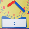 Educational Demonstration Teaching Clock with Erasable Writing Surface, Yellow EasyOptionXY LLC