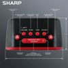 Sharp Super Loud Alarm Clock for Heavy Sleepers, 6 Extremely Loud Wake Up Sounds - up to 115db Volume, Red/Black with Red LED Display EasyOptionXY LLC