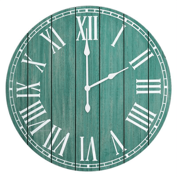 Elegant Designs Rustic Coastal Wood Plank 23 in. Large Wall Clock EasyOptionXY LLC
