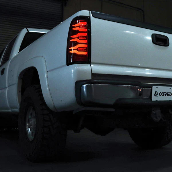 AlphaRex 99-06 Chevrolet Silverado/99-06 GMC Sierra LUXX-Series LED Tail Lights Black