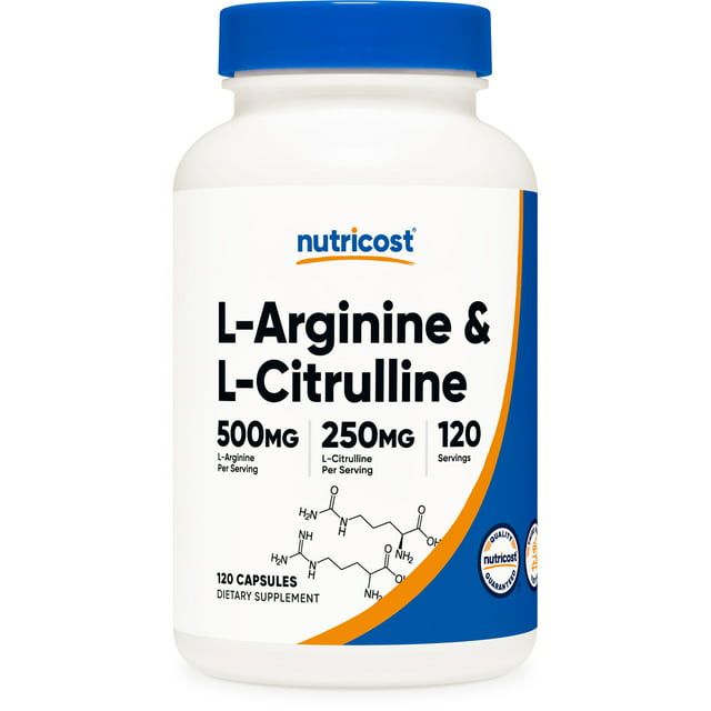 Nutricost L-Arginine L-Citrulline Complex 750mg, 120 Capsules - Non-GMO Supplement EasyOptionXY LLC