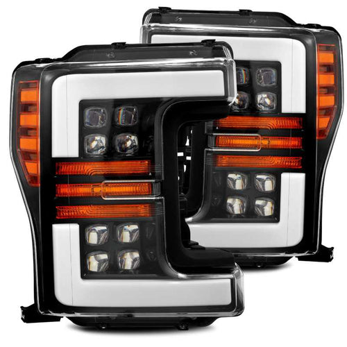 AlphaRex 17-19 Ford Super Duty NOVA-Series LED Projector Headlights Jet Black OffRoadUSA.com