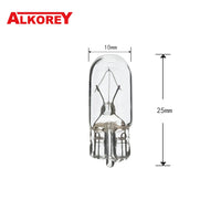 Alkorey 10 Pcs T10 W5W 194 158 12V 5W Warm White Auto Halogen Lamp Marker Wedge License PlateLight Bulb Instrument Light