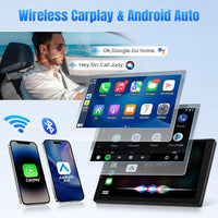 10.1 Inch Android Car Radio 2 Din Carplay Android Auto Wireless Car Stereo with Backup Camera GPS MirrorLink Split Screen 2G+32G