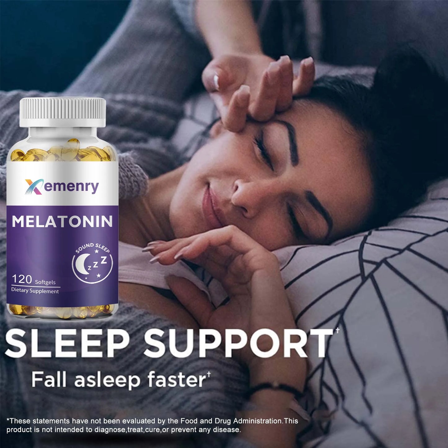 Melatonin - Helps You Fall Asleep Quickly, Improves Sleep Quality, and Relieves Insomnia - 120 Capsules